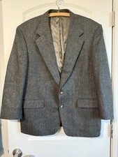 Vintage 100 Wool Men's 38R Brown/Tan/Bronze Sport Coat Jacket Herringbone USA