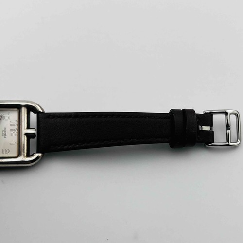 Reloj HERMES Cape Cod esfera blanca cuarzo cinturón color marrón para dama 23,0 mm - Imagen 10 de 13