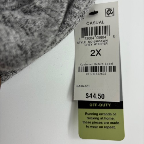 ID Ideology Womens 2X Drawstring Joggers Pants Heather Gray Soft Knit Pockets - Picture 4 of 11