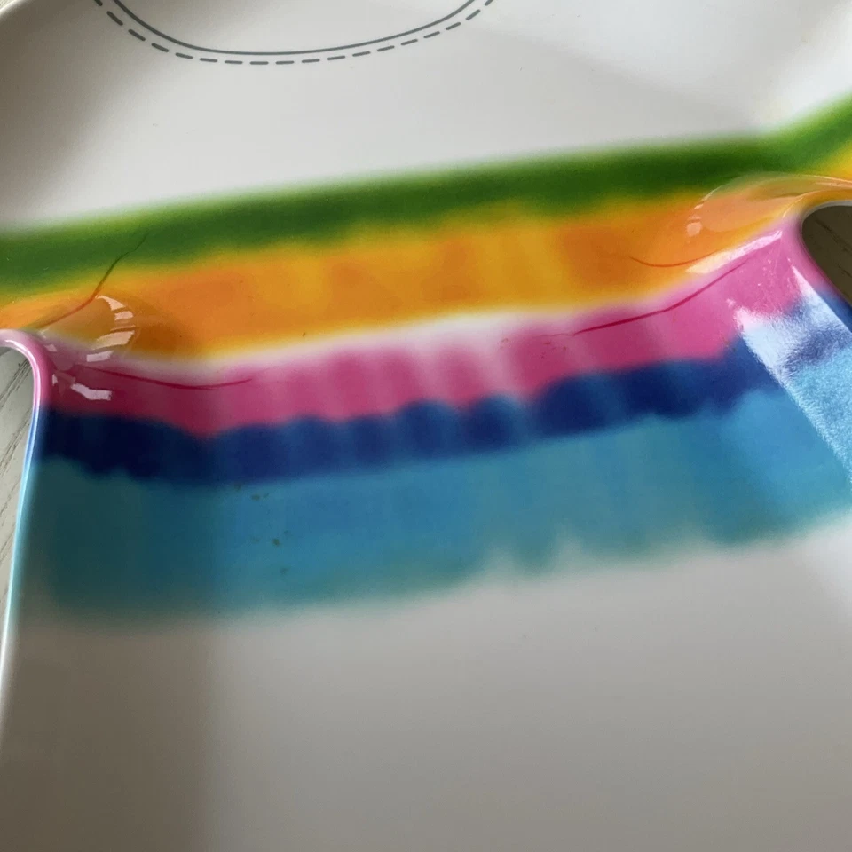 Prato de melamina infantil pratos divertidos para crianças crianças tingidas formato de camiseta - Imagem 3 de 4