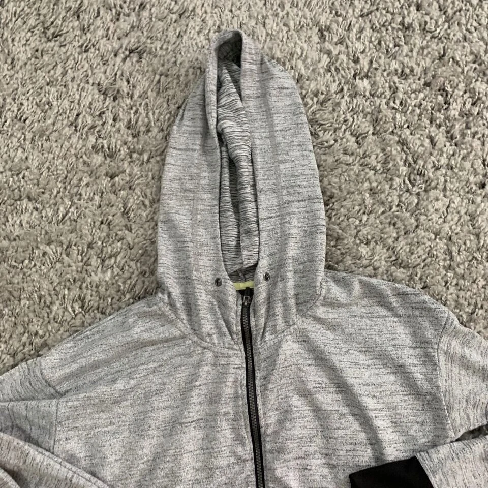 Suéter RBX Para Hombres Gris Medio Entrenamiento Sudadera con Capucha Cremallera Completa Adulto Foto 2 de 4