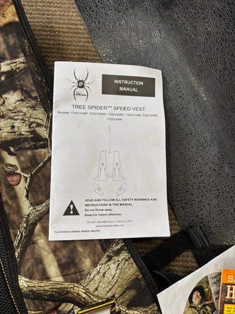Tree Spider Speed Vest Tree Stand Hunting - Image 3 of 4