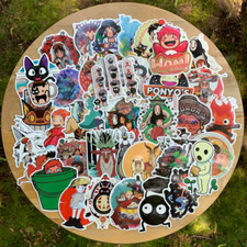 50PCS Studio Ghibli Sticker Pack Water-Resistant Glossy Vinyl Stickers 2-3 inch