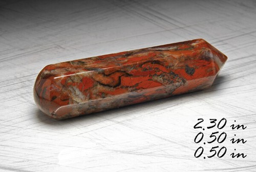 Ca CARVED JASPER MASSAGE WAND MINERALS CARVING INDIA - Picture 2 of 2