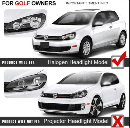 LED DRL Projector Headlights For Volkswagen Golf Mk6 2010-14 With Demon Eye - Picture 3 of 15