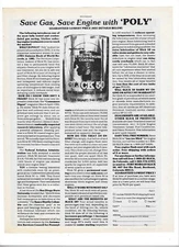 1988 Petrolon's Poly Slick 50 Resin Engine Coating Vintage Print Advertisement