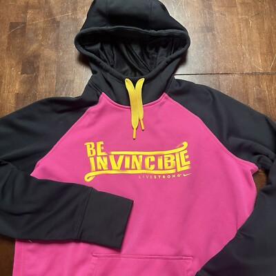 Nike Livestrong Pink Therma Fit Be Invincible Hoodie Women's Large Livestrong