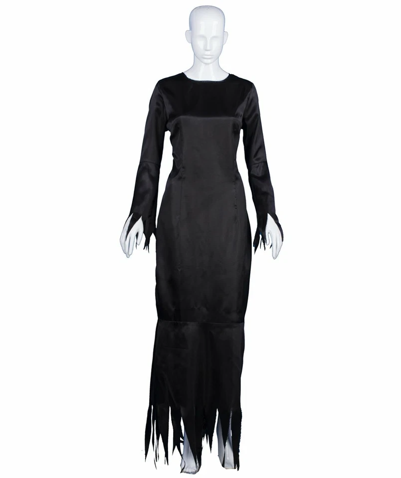 Vestido Negro Juegos con disfraces The Addams Family Morticia Halloween Fiesta Disfraz HC-1286 Foto 2 de 4