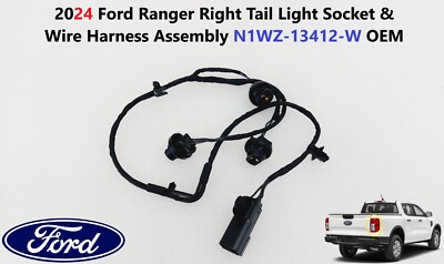 2024 Ford Ranger Right Tail Light Socket & Wire Harness Assembly