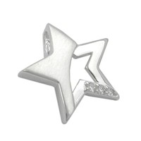 Stern Mit Zirkonia - AnhäNger Aus Echtem 925 Silber SilberanhäNger Damen