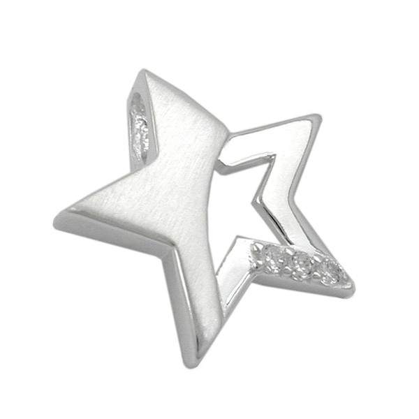 Stern Mit Zirkonia - AnhäNger Aus Echtem 925 Silber SilberanhäNger Damen-image