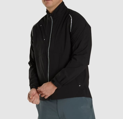 FootJoy Pullover 1/2 Zip Membrané Mélange de Laine Noir