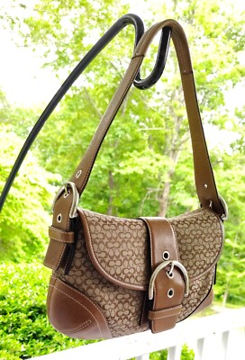 Coach 6818 SMALL Vintage Soho British Tan Leather & Signature C