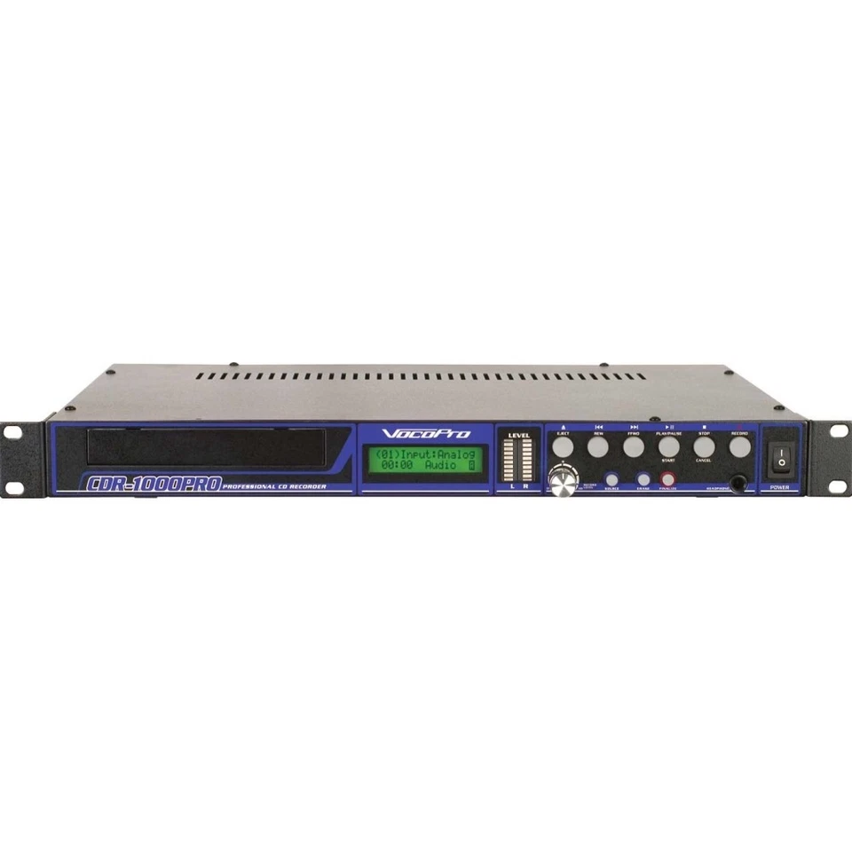 VOCOPRO CDR-1000 PRO Stand-Alone CDR/CDRW Rackmount Audio Recorder - Image 2 of 4