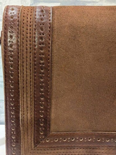 YVES SAINT LAURENT Vintage Shoulder Bag Crossbody Suede Leather Brown Authentic! - Picture 6 of 17