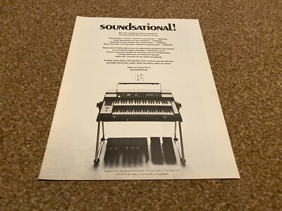 JBF54 WERBUNG 11X8 FARFISA VIP 233 TRAGBARE ELEKTRISCHE ORGEL