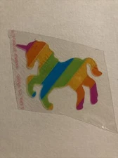 Vintage 1980’s Hambly clear rainbow unicorn sticker