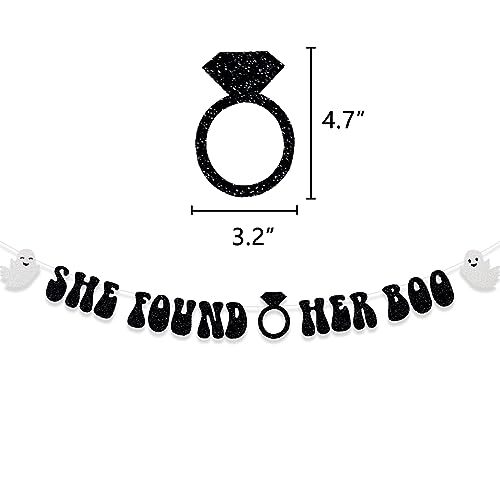 She Found Her Boo Halloween Sposa Banner Doccia Boochelorette Fiocco Fantasma - Foto 3 di 6