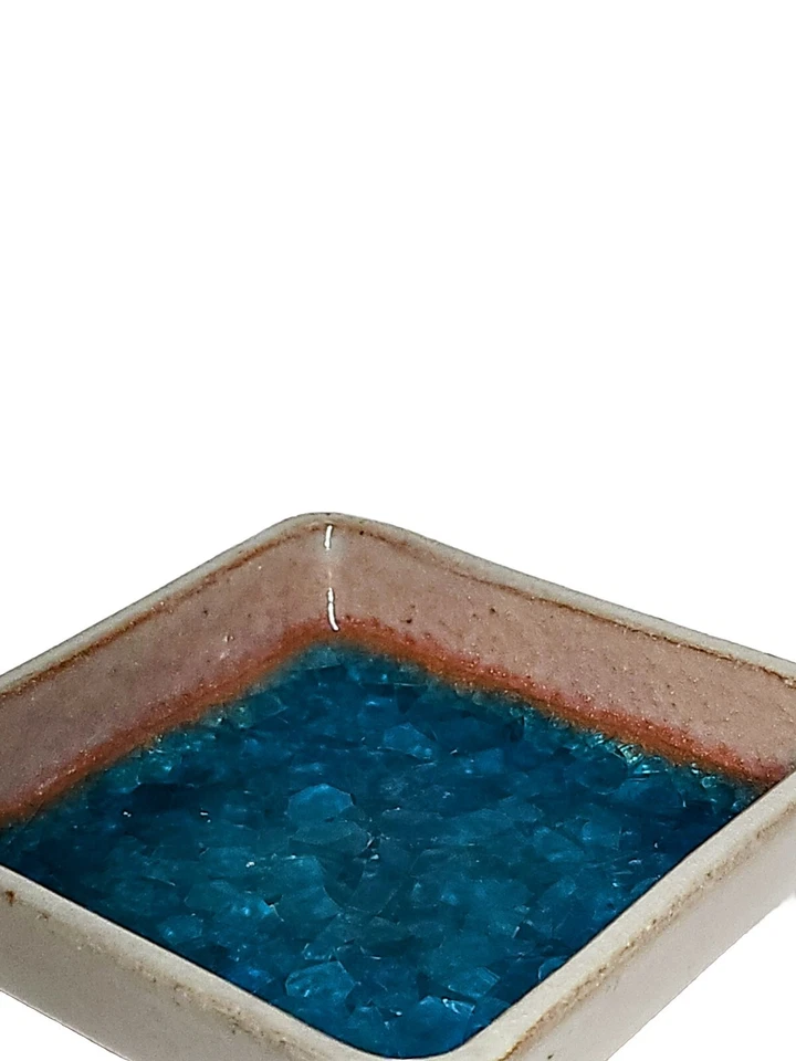 Lee Rosen Design-Technics Vintage Mid-Century Caja Azul con piedras de cristal  Foto 3 de 4