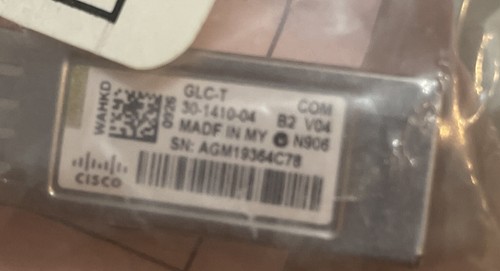 Original CISCO GLC-T 1000 BASE-T SFP 30-1410-04 GENUINE MADE IN Original CISCO GLC-T 1000 BASE-T SFP 30-1410-04 GENUINE MADE IN