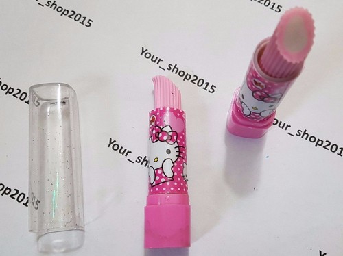 2 Novelty Lipstick Eraser Rubber Stationery Gift party Bag Hello Kitty, Princess - Picture 4 of 8