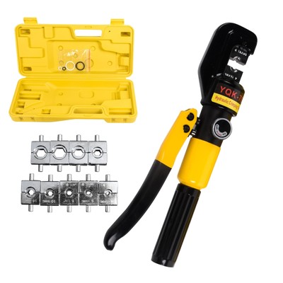 Doppy Hydraulic Crimping Hand Tool 10 Ton 12-2/0 AWG Wire Hydraulic Crimping ...