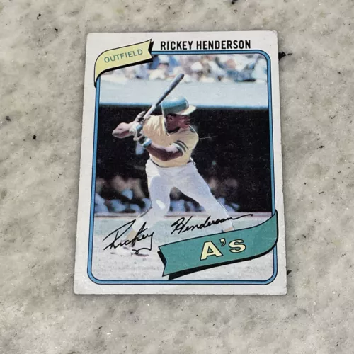 Rickey Henderson 1980 Topps Rookie Card RC #482
