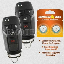 2 For 2019 2020 Ford Transit Replacement Remote Keyless Entry Fob Flip Key Blade