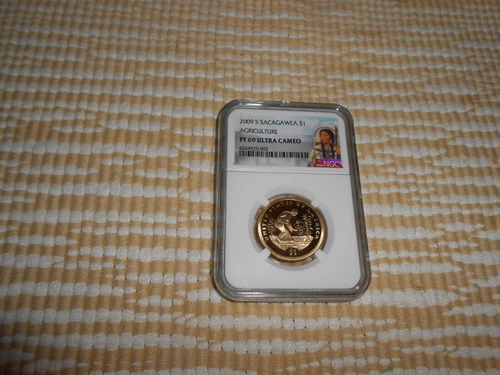2009 S SACAGAWEA AGRICULTURE $1 NGC PF69 ULTRA CAMEO W/ PORTRAIT LABEL