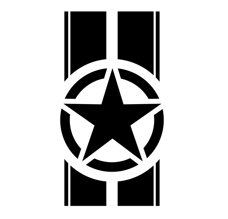 Graphic Racing Stripe Star Car Hood Sticker For Jeep Compass Bonnet Vinyl Decal Foto 2 de 4