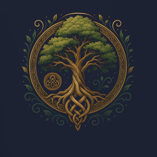 keltischer baum des lebens yggdrasil Wikinger Valhalla Nordisch Damen T-Shirt - Picture 3 of 15