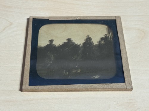 Early 1900s Magic Lantern Slide Senior Military Officers Horses Kitchener ? - Picture 2 of 3