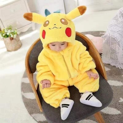 Pikachu Pajamas Kigurumi Cute Costume Bodysuit Cosplay Baby Size