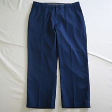 Roundtree Yorke Performance 36x29 Navy Blue Stretch Straight Mens Dress Pants