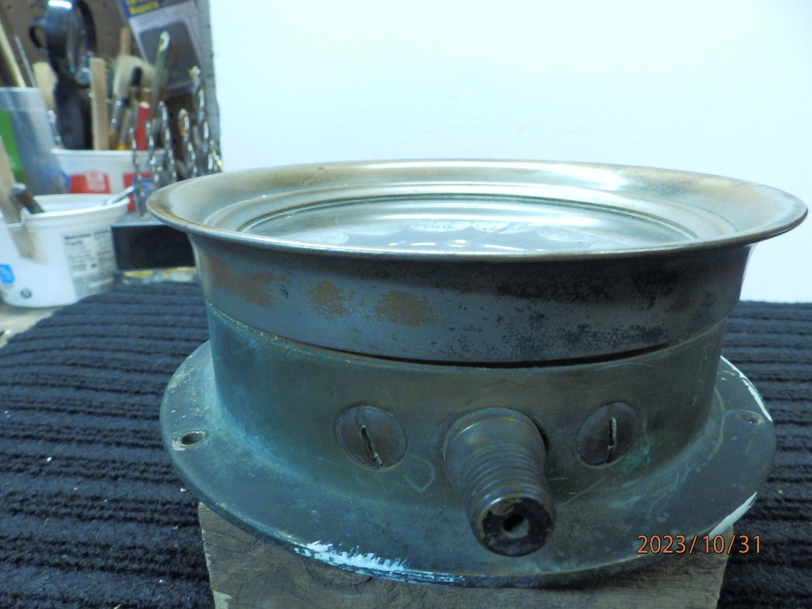 ANTIQUE 1892 RARE STEAM GUAGE STAR BRASS MFG. Co. THE BEST LOOKING