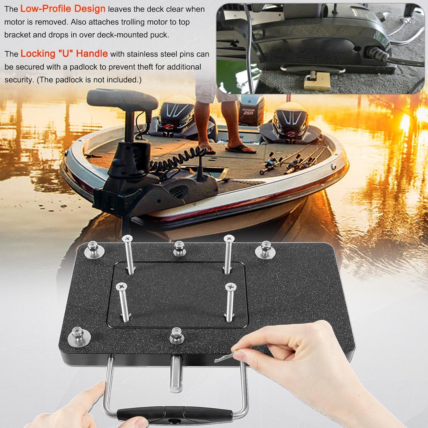 for Minn Kota 1854021 MKA21 Composite Quick Release Bracket Terrova