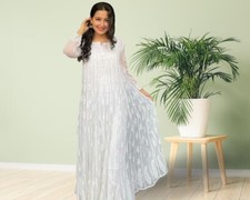 Indian Traditional Wear Women Dress Readymade georgette Long 56Anarkali Top