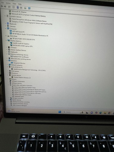 Hp Z Book Studio 16 Inch G9, Intel I7, 16gb RAM, 512gb SSD, 2023 model - Picture 24 of 24