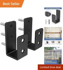 2x4 Heavy-Duty Door Barricade Brackets - U-Shaped Security Set for Reinforcement