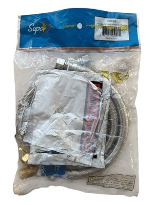 Supco DW6SS - 6 Foot Stainless Steel Dishwasher Hose with FHT Fitting