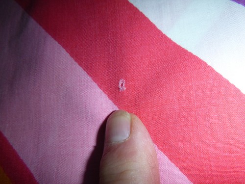 Vtg YSL Yves St Laurent Fieldcrest Full Flat Sheet Infinity Stripe Pink 50/50Per - Picture 5 of 12