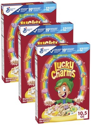 Lucky Charms Gluten Free Cereal with Marshmallows, 10.5 Ounce (Pack of 3) 
