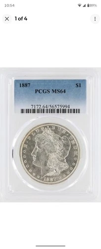 1887 Morgan Silver Dollar PCGS MS64 S$1 Philadelphia Mint