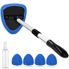 AstroAI Windshield Cleaner Tool, Car Interior Detailing Cleaning Kit Extendable