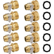 Garden Hose Repair Connector Set, 5 Piece, Male Female Adapter