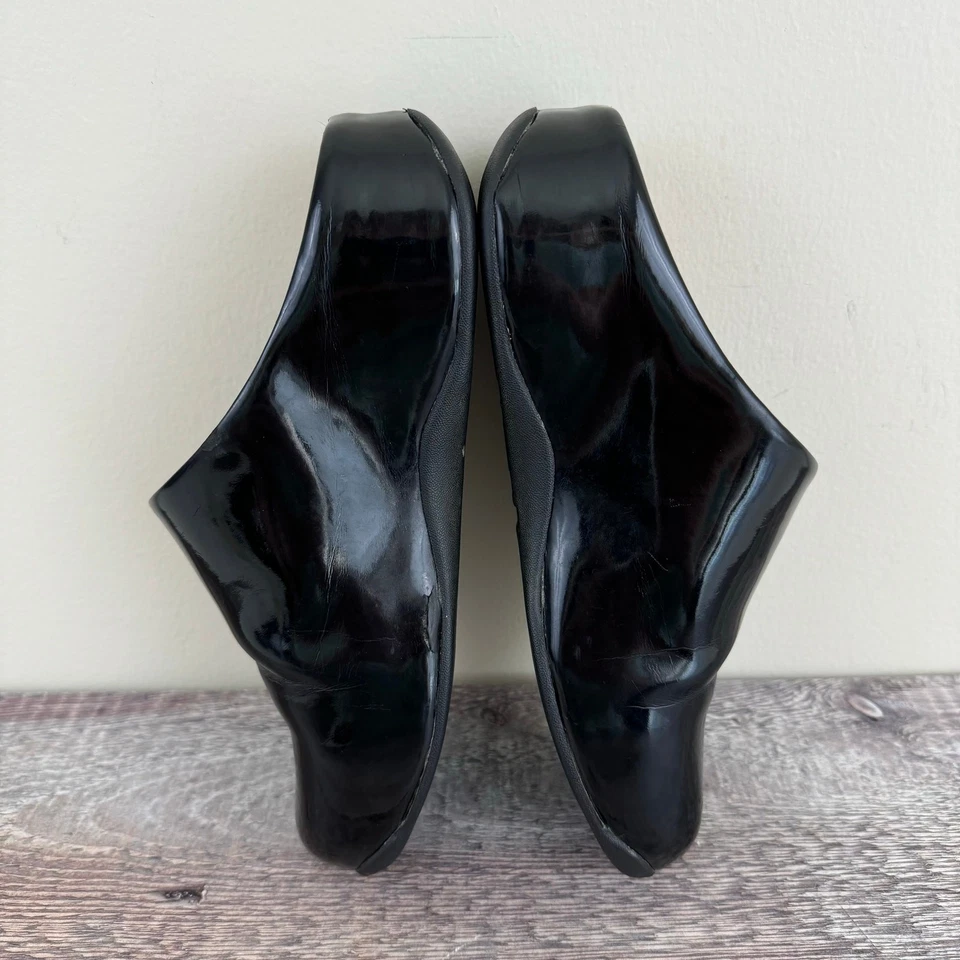 Fitflop Mujer 37 US 6 Negro Brillante Charol Mocasines Sin Cordones Zuecos LEER Foto 3 de 4