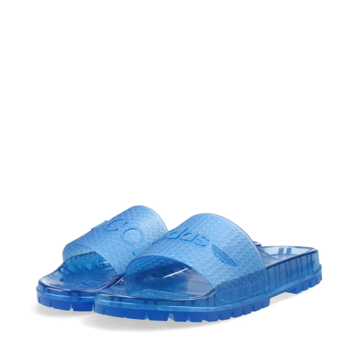 Gucci x Adidas Rubber Sandals 13 Men's Blue clear color | eBay