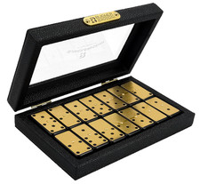 Metal Surface Dominoes Set Double 6 for Adults and Kids - Classic 28Pieces Go