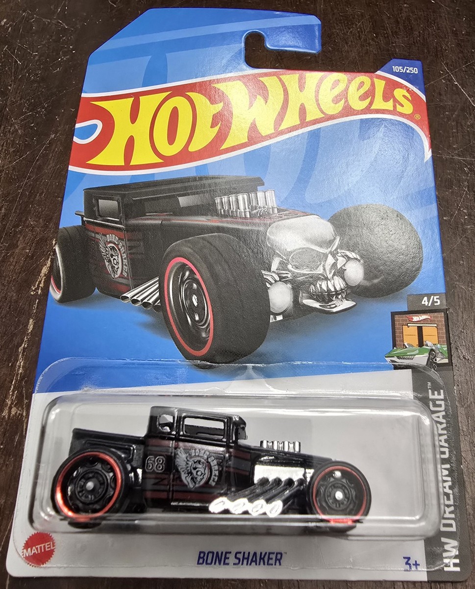 Hot Wheels 2022 Bone Shaker Black HW Dream Garage #4/5 (Lot of 1