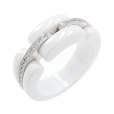 Chanel Ultra Collection 750 White Gold Ceramic Diamond Ring